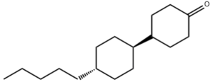 Structure of 4'-pentylbi(cyclohexan)-4-one CAS 84868-02-0