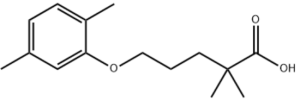 Structure of Gemfibrozil CAS 25812-30-0