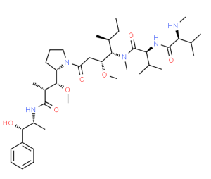 Structure of MMAE, vedotin CAS 474645-27-7