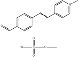 Structure of N-METHYL-4-(P-FORMYLSTYRYL)PYRIDINIUM METHYLSULFATE CAS 74401-04-0