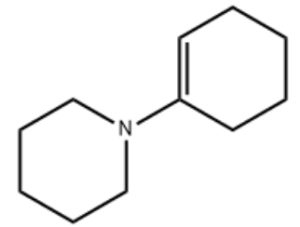 Structure of 1-(1-Piperidino)cyclohexene CAS 2981-10-4