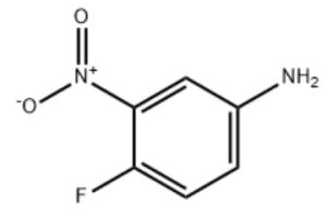 Structure of 4-Fluoro-3-nitroaniline CAS 364-76-1