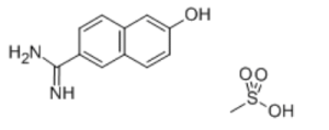 Structure of 6-amidino-2-naphthol-methanesulfonate-cas-82957-06-0-2