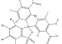 Structure of bis(3',3''-diiodo-4',4''-dihydroxy-5',5''-dinitrophenyl)-3,4,5,6-tetrabromosulfonephthalein CAS 145551-16-2