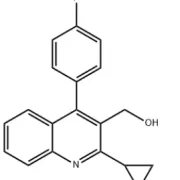 Structure of 2-Cyclopropyl-4-(4-fluorophenyl)-quinolyl-3-methanol CAS 121660-11-5