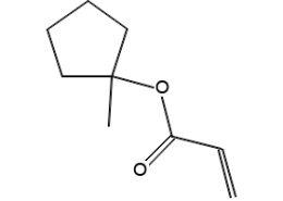 Structure of 2-Propenoic acid,1-methylcyclopentyl ester CAS 178889-49-1