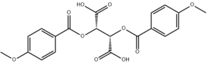 Structure of Di-p-anisoyl-D-tartaric acid CAS 191605-10-4