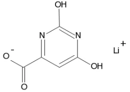 Structure of Orotic acid lithium salt CAS 5266-20-6