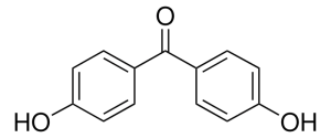 Structure of 4,4'-Dihydroxybenzophenone CAS 611-99-4