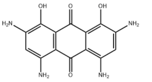Structure of 9,10-Anthracenedione, 2,4,5,7-tetraamino-1,8-dihydroxy- CAS 2716984-43-7