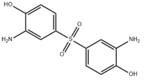 Structure of Bis(3-amino-4-hydroxyphenyl) Sulfone CAS 7545-50-8
