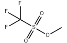 Structure of Methyl trifluoromethanesulfonate CAS 333-27-7