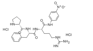 Structure of H-D-Pro-Phe-Arg-pNA • 2HCl CAS 62354-56-7