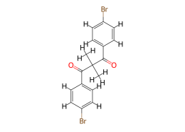 Structure of 2,2-dimethyl-1,3-bis(4-bromophenyl)propane-1,3-dione CAS 155886-75-2