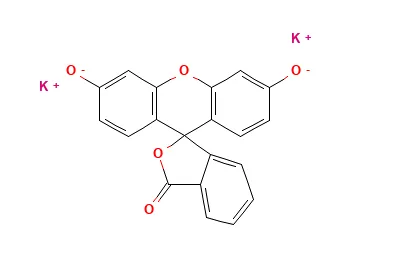 Structure of Fluorescein potassium salt CAS 6417-85-2