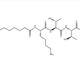 Structure of MYRISTOYL PENTAPEPTIDE-4 CAS 1392416-25-9