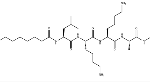 Structure of Myristoyl Hexapeptide-16 CAS 959610-54-9