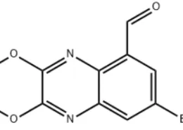 Structure of 5-Quinoxalinecarboxaldehyde, 7-bromo-2,3-dimethoxy- CAS 187479-66-9