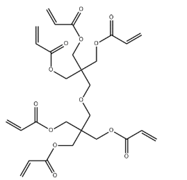 Structure of Dipentaerythritol hexaacrylate CAS 29570-58-9