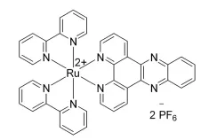 Structure of Ru(bpy)2dppz(PF6)2 CAS 87564-74-7