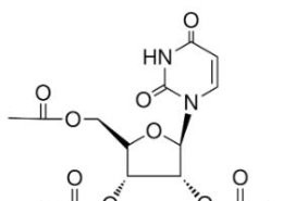Structure of 2',3',5'-Tri-O-acetyluridine CAS 4105-38-8
