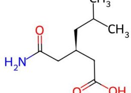 Structure of (R)-(-)-3-Carbamoymethyl-5-methylhexanoicacid CAS 181289-33-8
