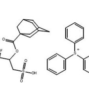 Structure Sulfonium, triphenyl-, salt with 2,2,2-trifluoro-1-(sulfomethyl)ethyl tricyclo[3.3.1.13,7]decane-1-carboxylate CAS 1638216-03-1