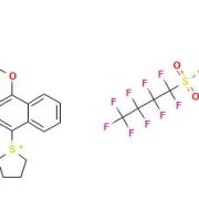 Structure of 1-(4-Butoxy-1-naphthalenyl)tetrahydro-thiophenium perfluorobutanesulfonate CAS 209482-18-8