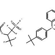Structure of Sulfonium, [4-(1,1-dimethylethyl)phenyl]diphenyl-, salt with 2,2-difluoro-2-sulfo-1-(trifluoromethyl)ethyl 4-oxotricyclo[3.3.1.13,7]decane-1-carboxylate CAS 1162727-11-8