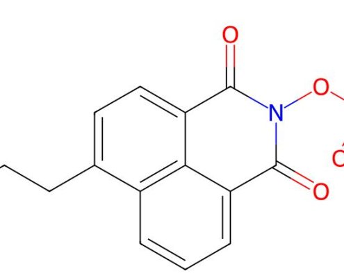 Structure of 6-butyl-1,3-dioxo-1H-benzo[de]isoquinolin-2(3H)-yl trifluoromethanesulfonate CAS 1610827-31-0