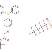 Structure of tert-Butyl 2-[4-(diphenylsulphonium)phenoxy]acetate, nonaflate salt CAS 857285-80-4